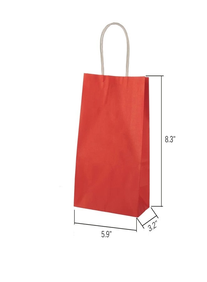 MISU Paper Bags Party Favor Bags Kraft Paper Gift Bags with Handle, Small, 8.3x5.9x3.2 Inches, 16-Pack (Red, Black) - Image 2